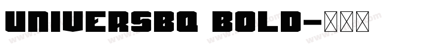 UniversBQ Bold字体转换